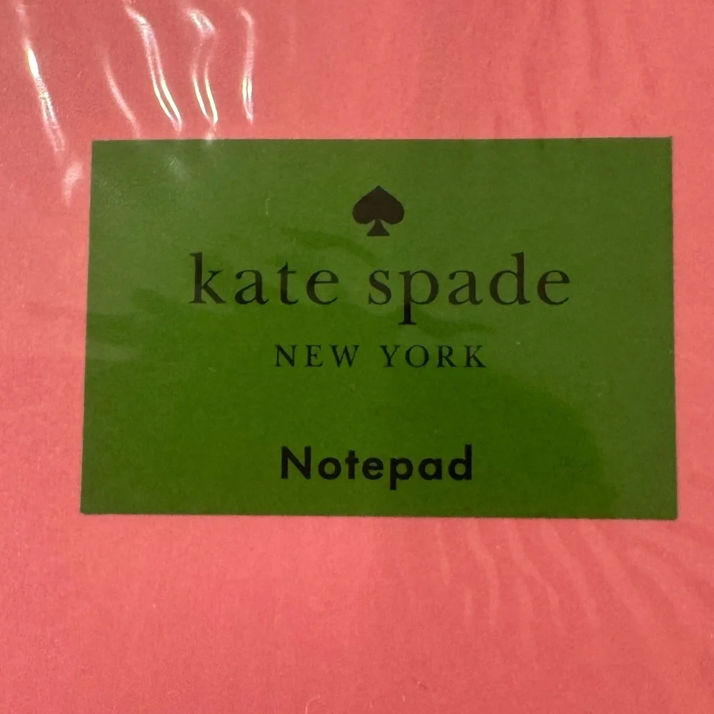 Kate Spade citrus Ink Pen Set of 5  w/ trio of Pink,Blue &green printed Notepads